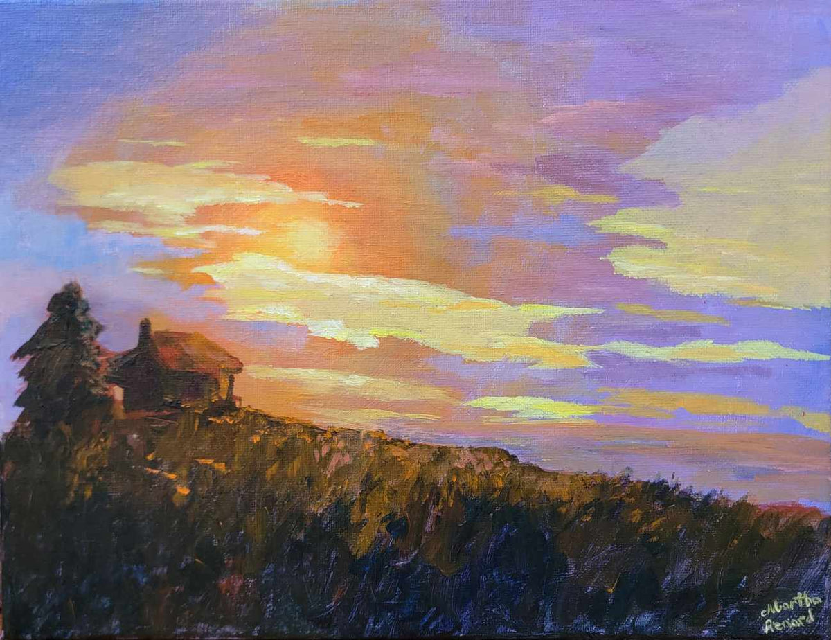 Sunset at the cabin